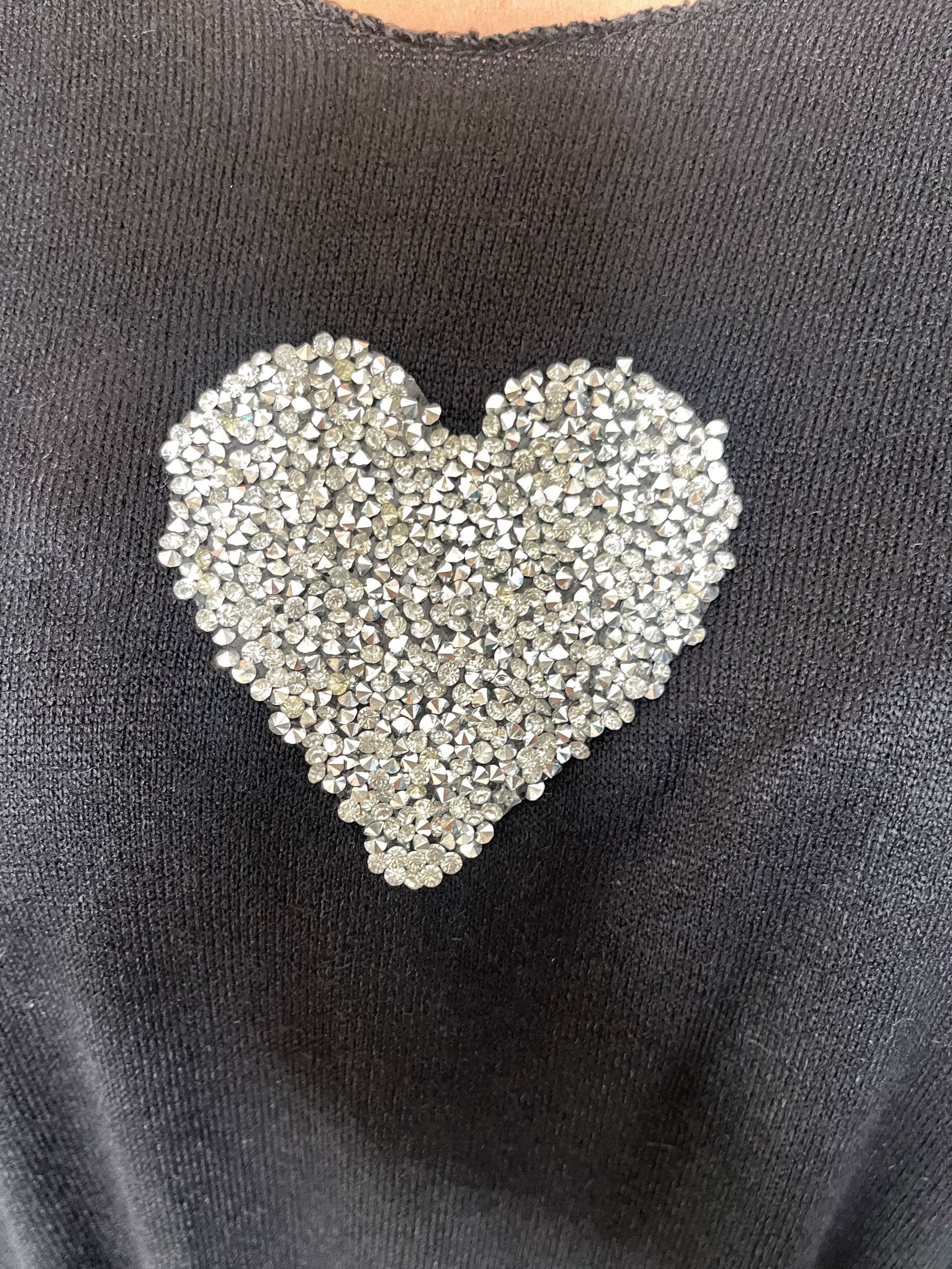 Nayara - Mjuk blus med litet silverhjärta